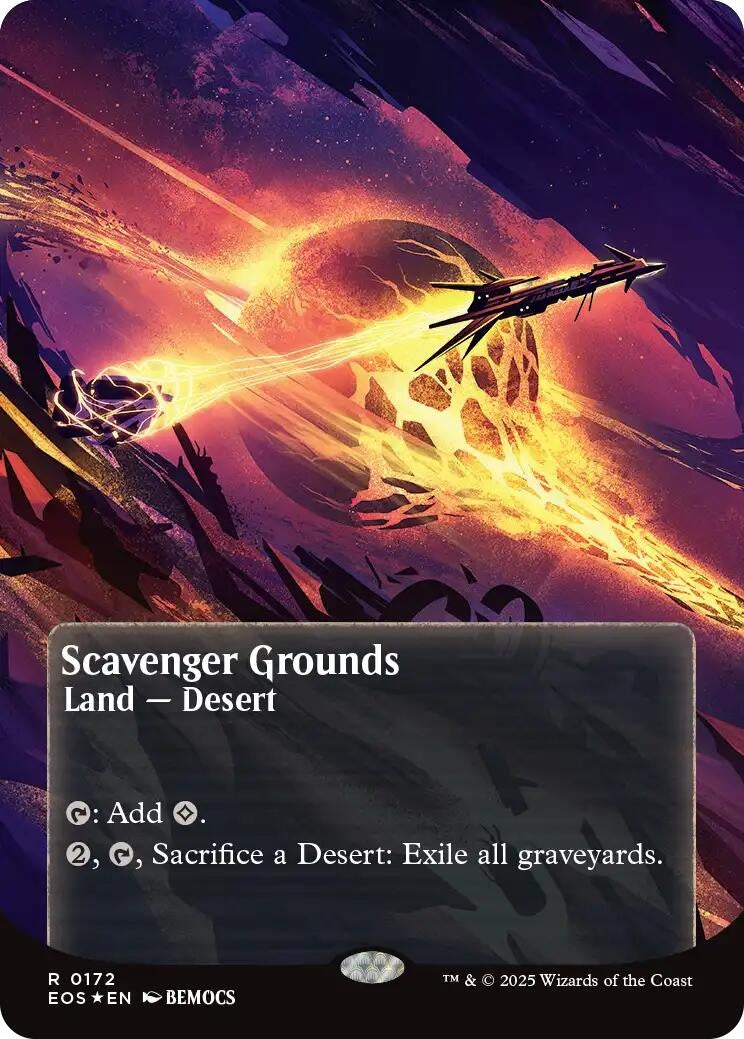 Image for Scavenger Grounds (0172) (Borderless) (Galaxy Foil) (172) [Edge of Eternities: Stellar Sights] - Magic: The Gathering