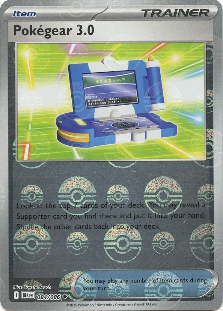 Pokegear 3.0 (Poke Ball Pattern) (084/086) [SV: Black Bolt]