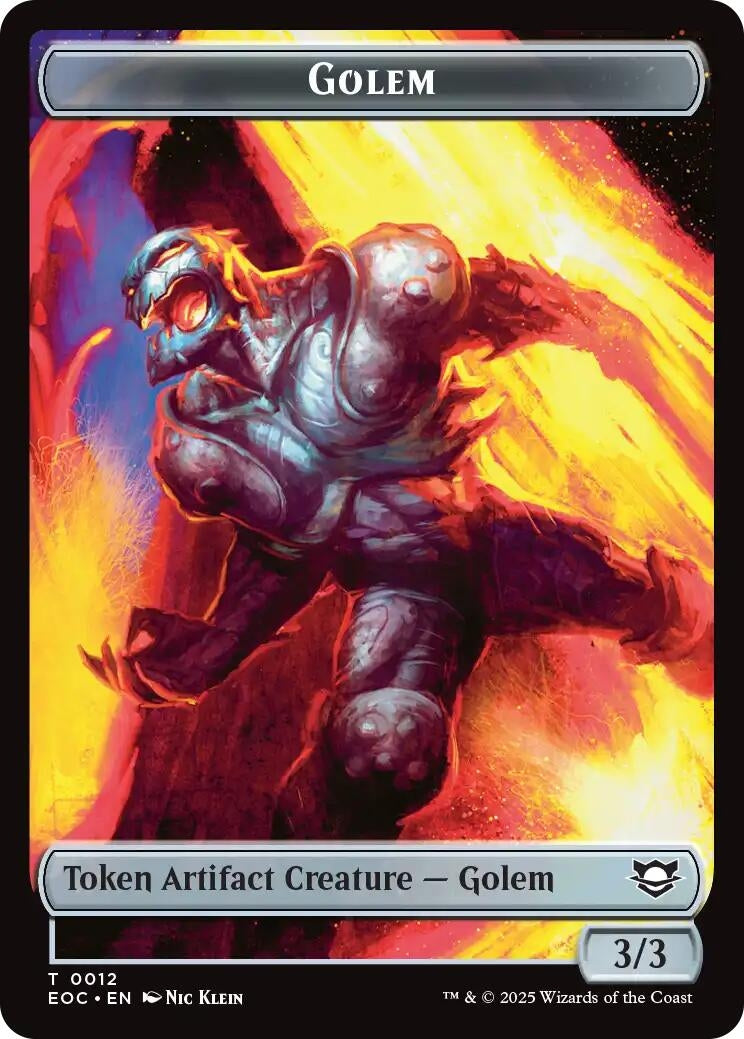 Image for Golem (0012) // Golem (0014) Double-Sided Token (12 // 14) [Edge of Eternities] - Magic: The Gathering