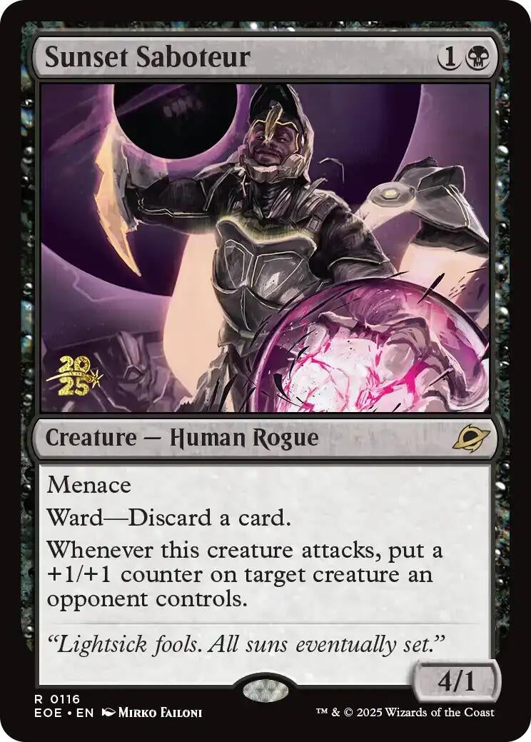 Image for Sunset Saboteur (116) [Prerelease Cards] - Magic: The Gathering