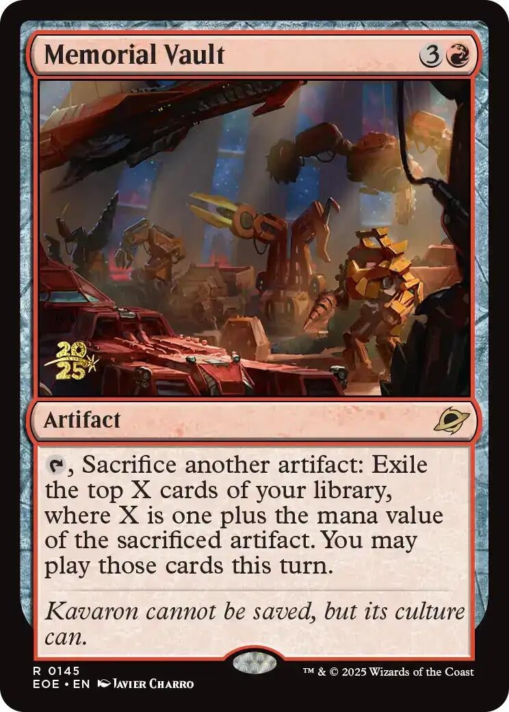 Image for Memorial Vault (145) [Prerelease Cards] - Magic: The Gathering