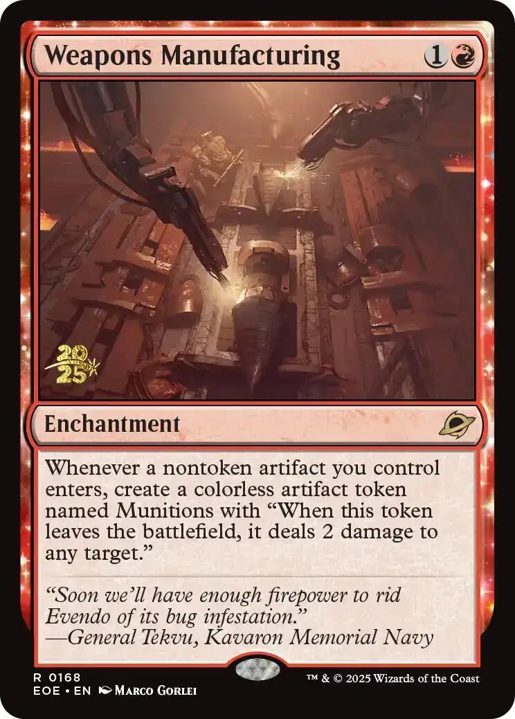 Image for Weapons Manufacturing (168) [Prerelease Cards] - Magic: The Gathering
