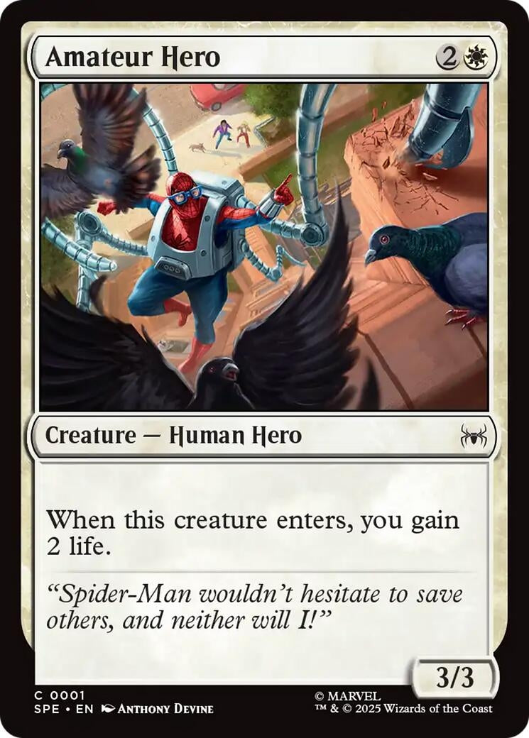 Image for Amateur Hero (1) [Marvel's Spider-Man: Eternal-Legal] - Magic: The Gathering