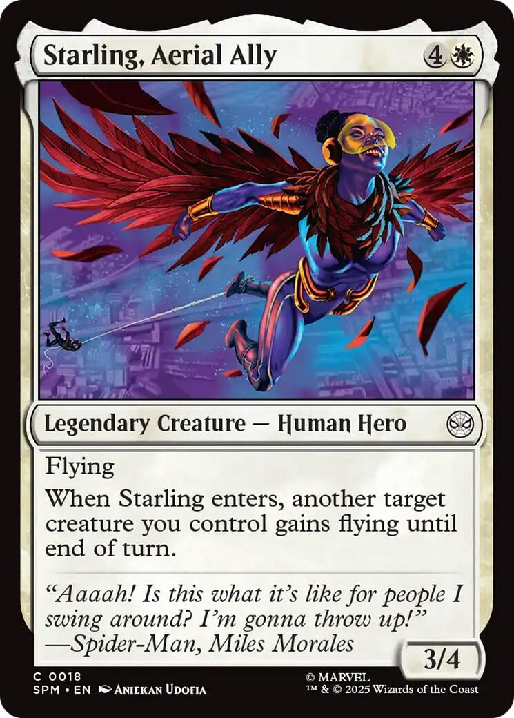 Image for Starling, Aerial Ally (18) [Marvel's Spider-Man] - Magic: The Gathering