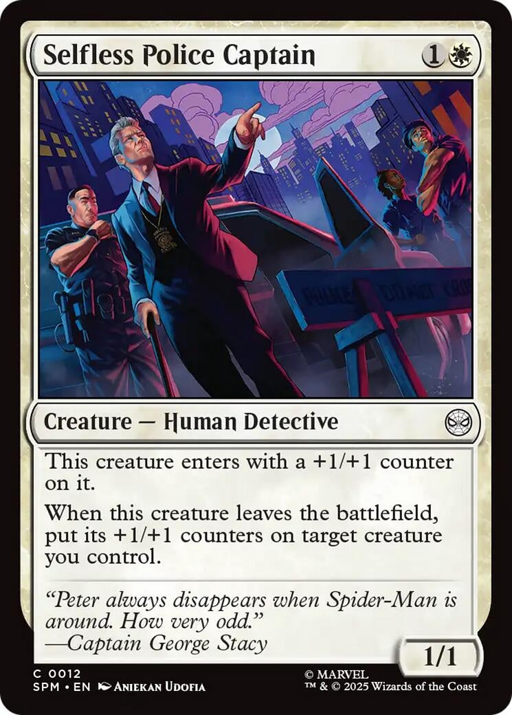 Image for Selfless Police Captain (12) [Marvel's Spider-Man] - Magic: The Gathering