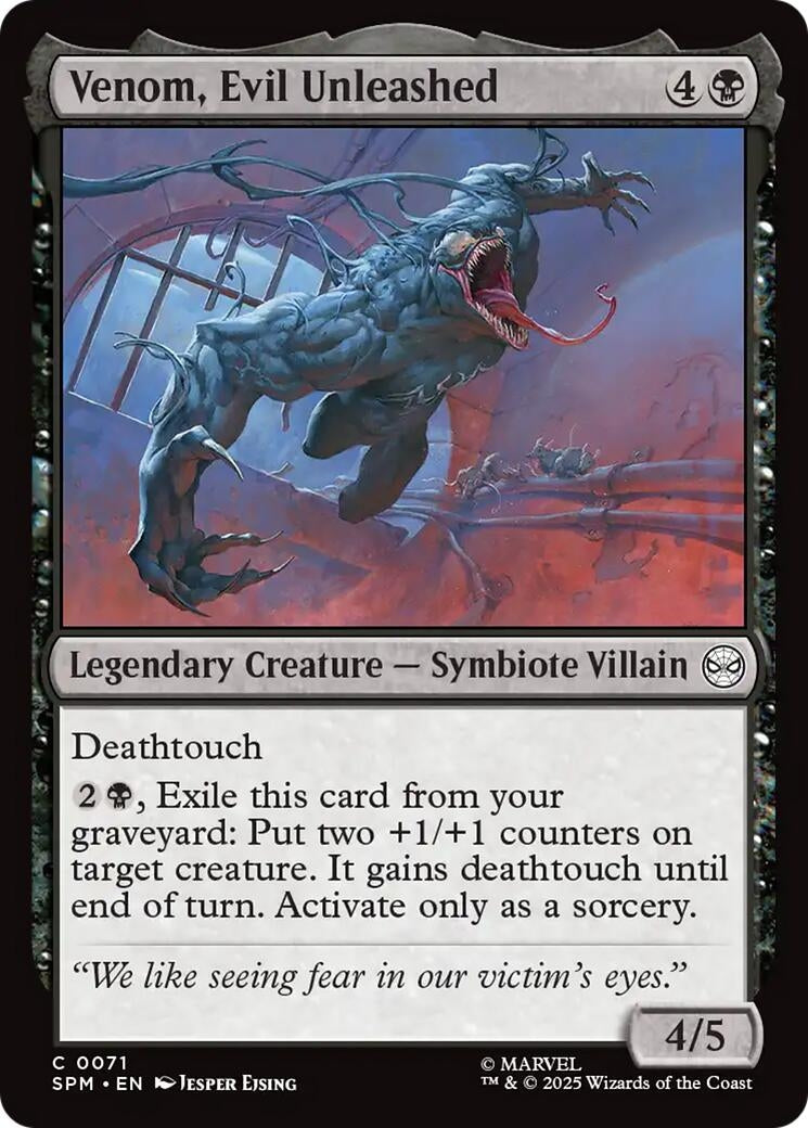 Image for Venom, Evil Unleashed (71) [Marvel's Spider-Man] - Magic: The Gathering