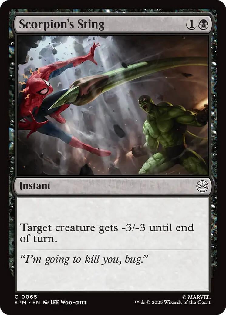 Image for Scorpion's Sting (65) [Marvel's Spider-Man] - Magic: The Gathering