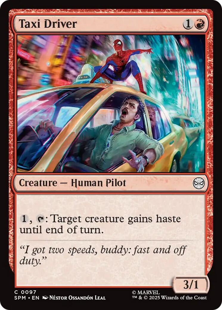 Image for Taxi Driver (97) [Marvel's Spider-Man] - Magic: The Gathering