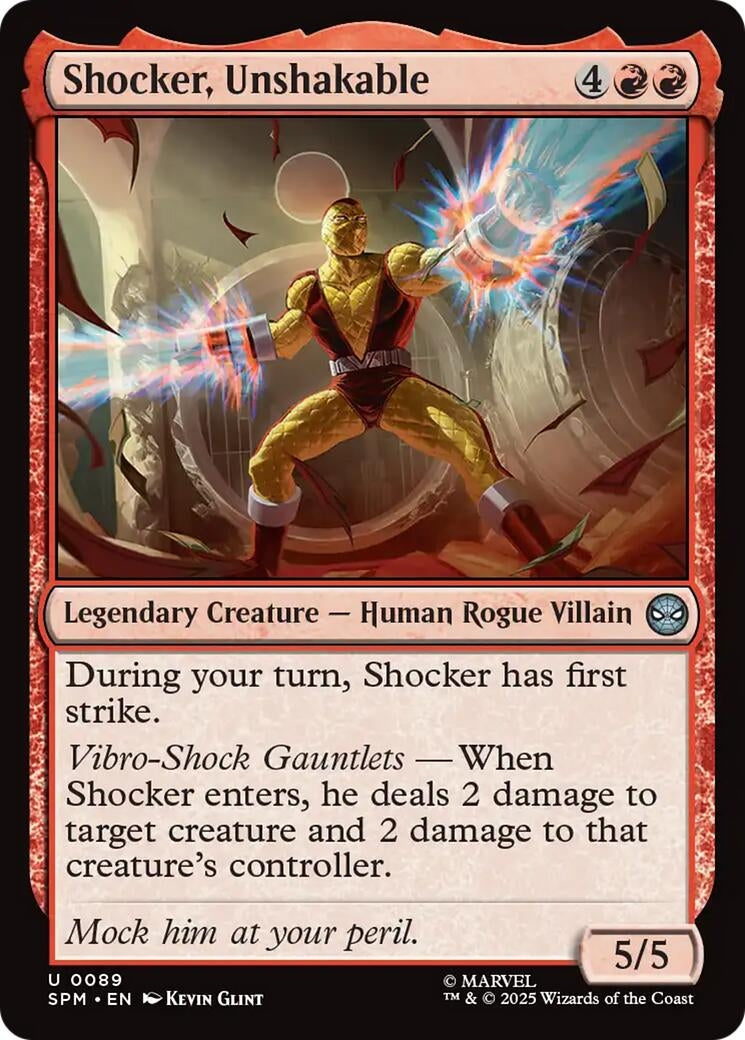 Image for Shocker, Unshakable (89) [Marvel's Spider-Man] - Magic: The Gathering