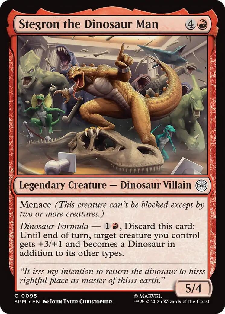 Image for Stegron the Dinosaur Man (95) [Marvel's Spider-Man] - Magic: The Gathering