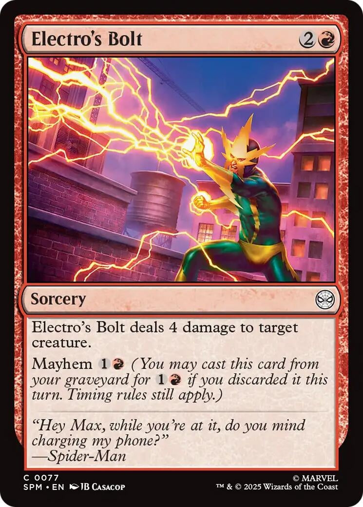 Image for Electro's Bolt (77) [Marvel's Spider-Man] - Magic: The Gathering