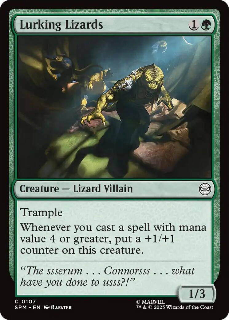 Image for Lurking Lizards (107) [Marvel's Spider-Man] - Magic: The Gathering