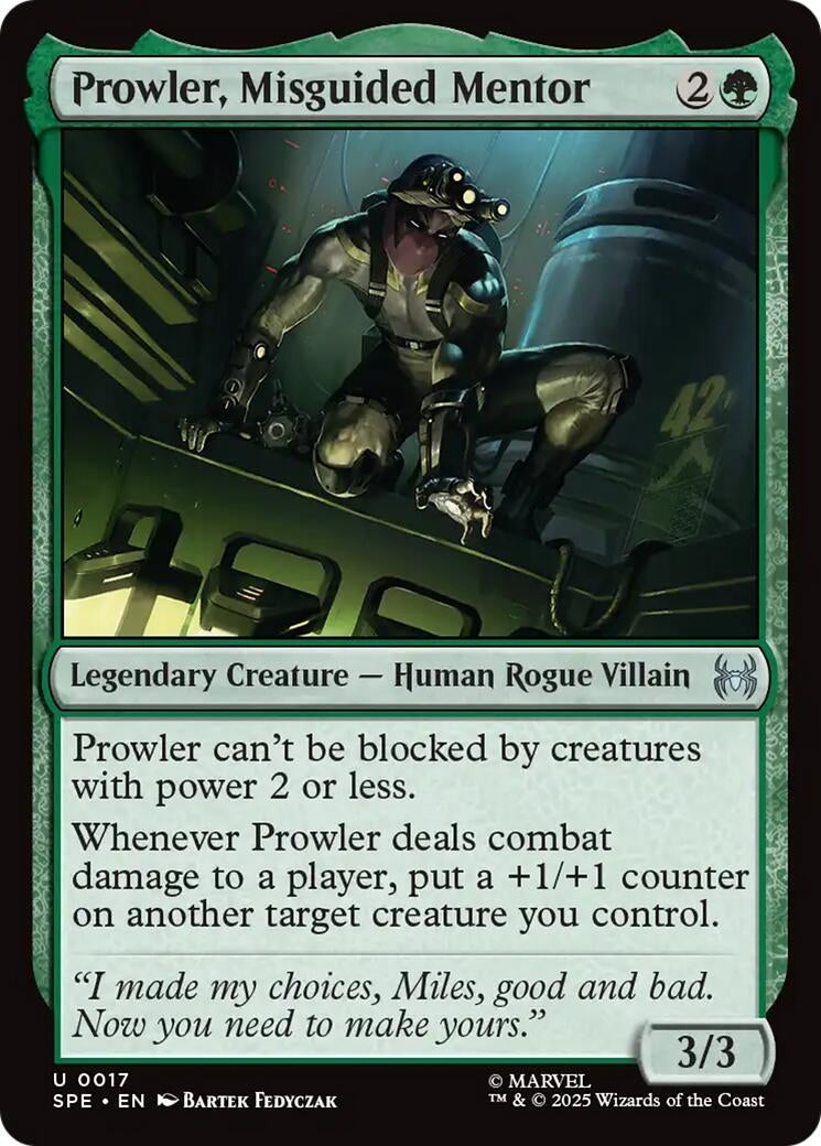 Image for Prowler, Misguided Mentor (17) [Marvel's Spider-Man: Eternal-Legal] - Magic: The Gathering