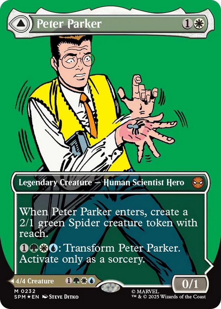Image for Peter Parker (0232) (Borderless) (232) [Marvel's Spider-Man] - Magic: The Gathering