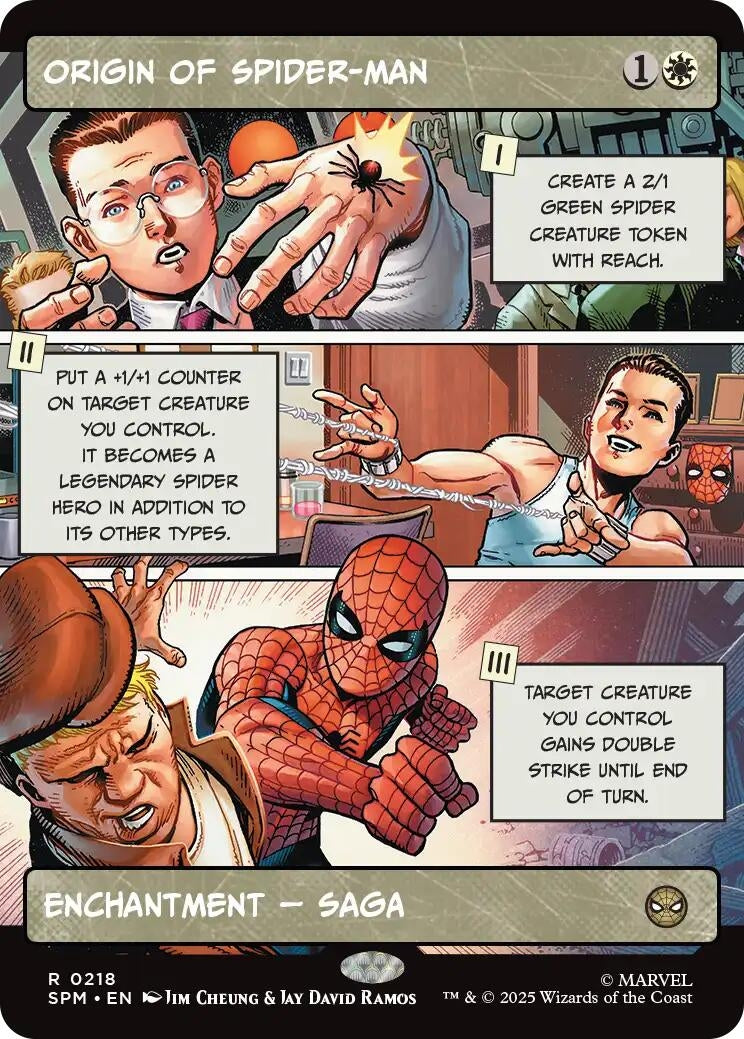 Image for Origin of Spider-Man (Borderless) (218) [Marvel's Spider-Man] - Magic: The Gathering