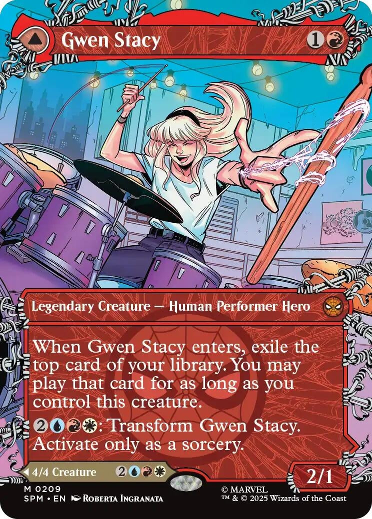 Image for Gwen Stacy (0209) (Borderless) (209) [Marvel's Spider-Man] - Magic: The Gathering
