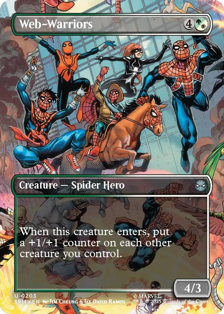 Image for Web-Warriors (Borderless) (203) [Marvel's Spider-Man] - Magic: The Gathering
