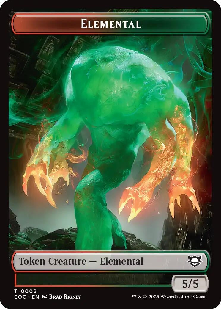 Image for Elemental (0008) // Gnome Double-Sided Token (8 // 11) [Edge of Eternities] - Magic: The Gathering