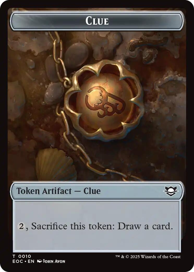 Image for Clue // Beast (0005) Double-Sided Token (10 // 5) [Edge of Eternities] - Magic: The Gathering