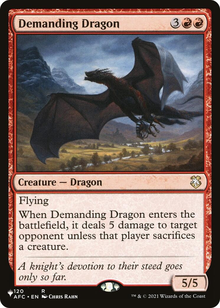 Image for Demanding Dragon (120) [The List Reprints] - Magic: The Gathering