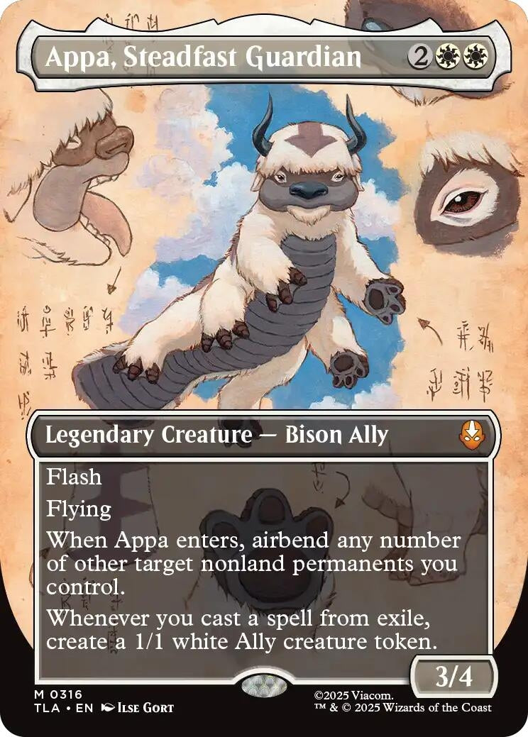 Image for Appa, Steadfast Guardian (Borderless) (316) [Avatar: The Last Airbender] - Magic: The Gathering