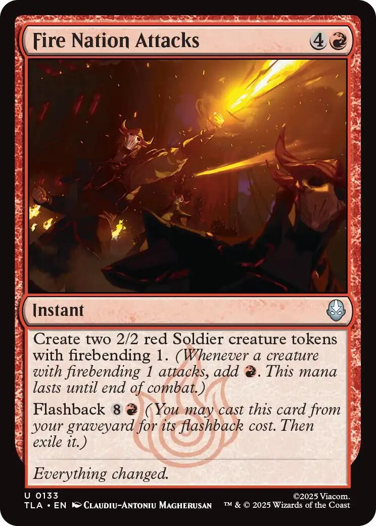 Image for Fire Nation Attacks (133) [Avatar: The Last Airbender] - Magic: The Gathering