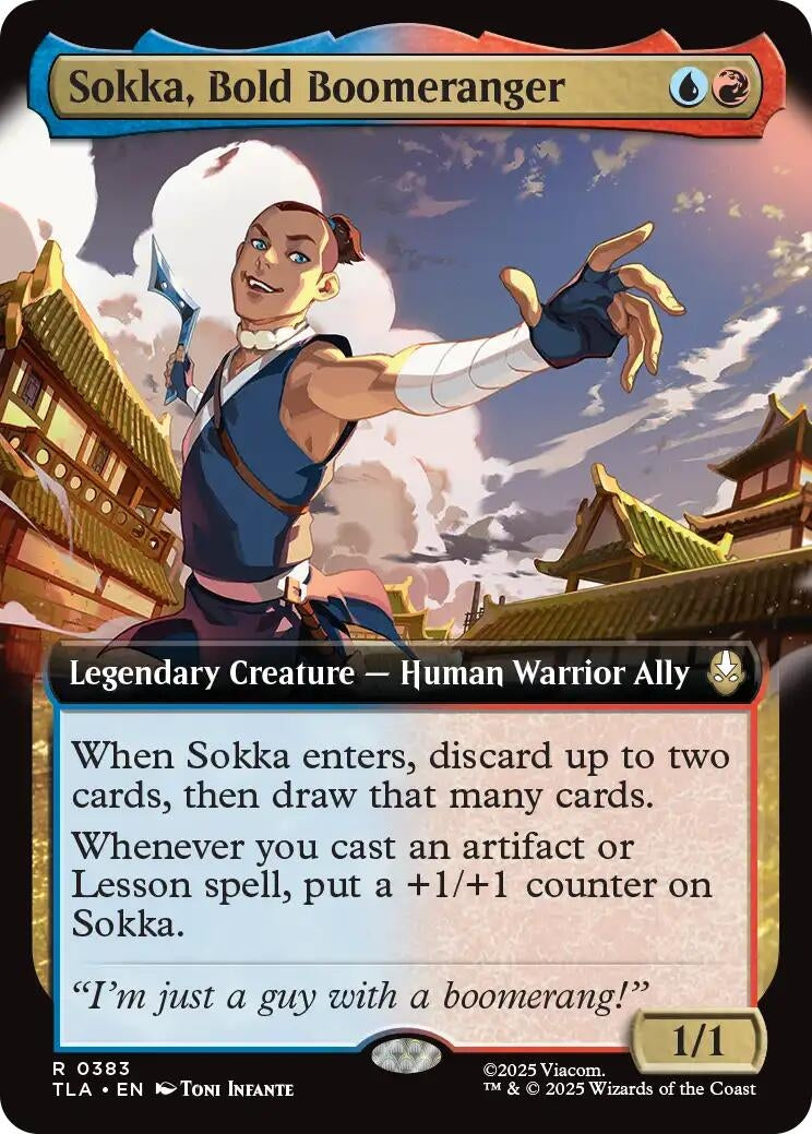 Image for Sokka, Bold Boomeranger (Extended Art) (383) [Avatar: The Last Airbender] - Magic: The Gathering
