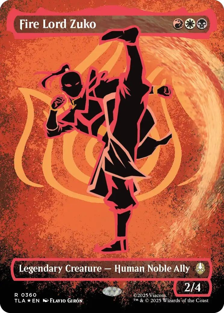 Image for Fire Lord Zuko (Borderless) (Neon Ink Foil) (360) [Avatar: The Last Airbender] - Magic: The Gathering