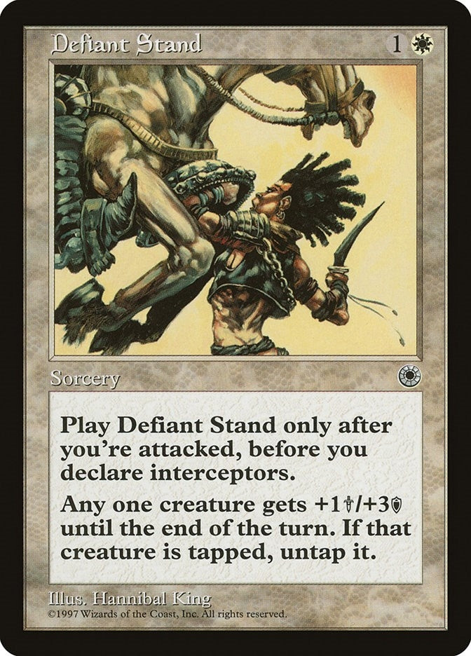 Image for Defiant Stand [Portal] - Magic: The Gathering