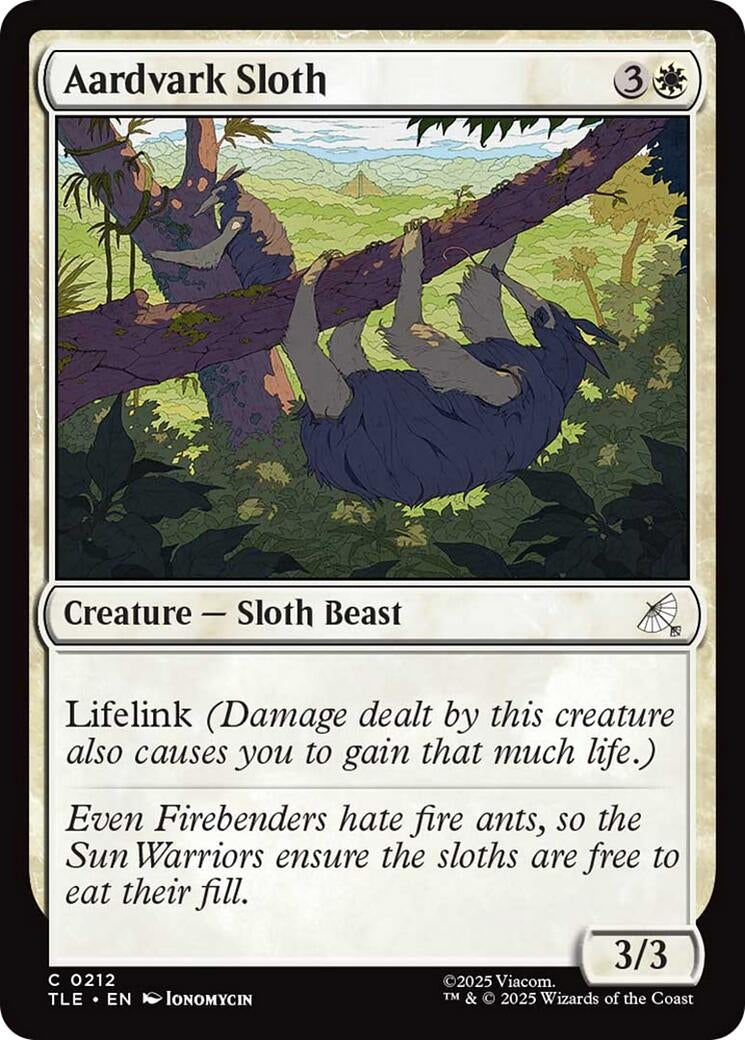 Image for Aardvark Sloth (0212) (212) [Avatar: The Last Airbender: Eternal-Legal] - Magic: The Gathering