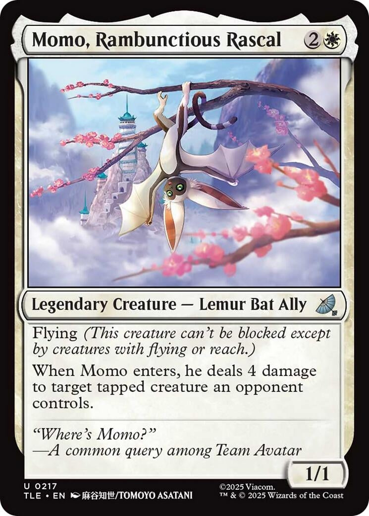 Image for Momo, Rambunctious Rascal (0217) (217) [Avatar: The Last Airbender: Eternal-Legal] - Magic: The Gathering