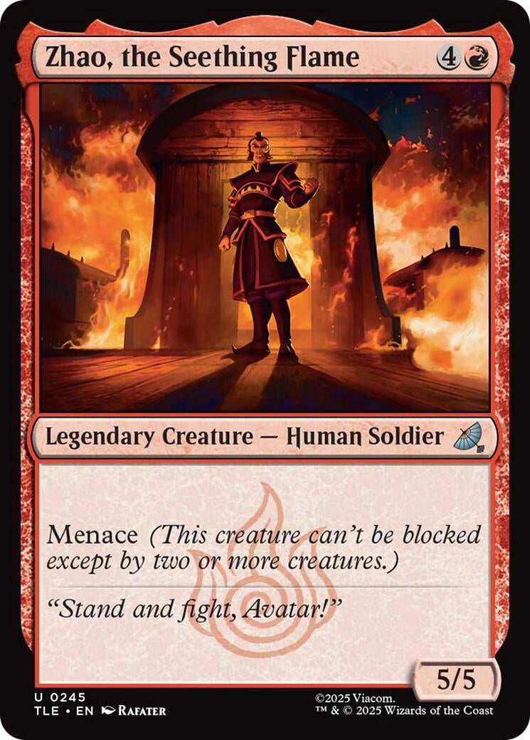 Image for Zhao, the Seething Flame (0245) (245) [Avatar: The Last Airbender: Eternal-Legal] - Magic: The Gathering