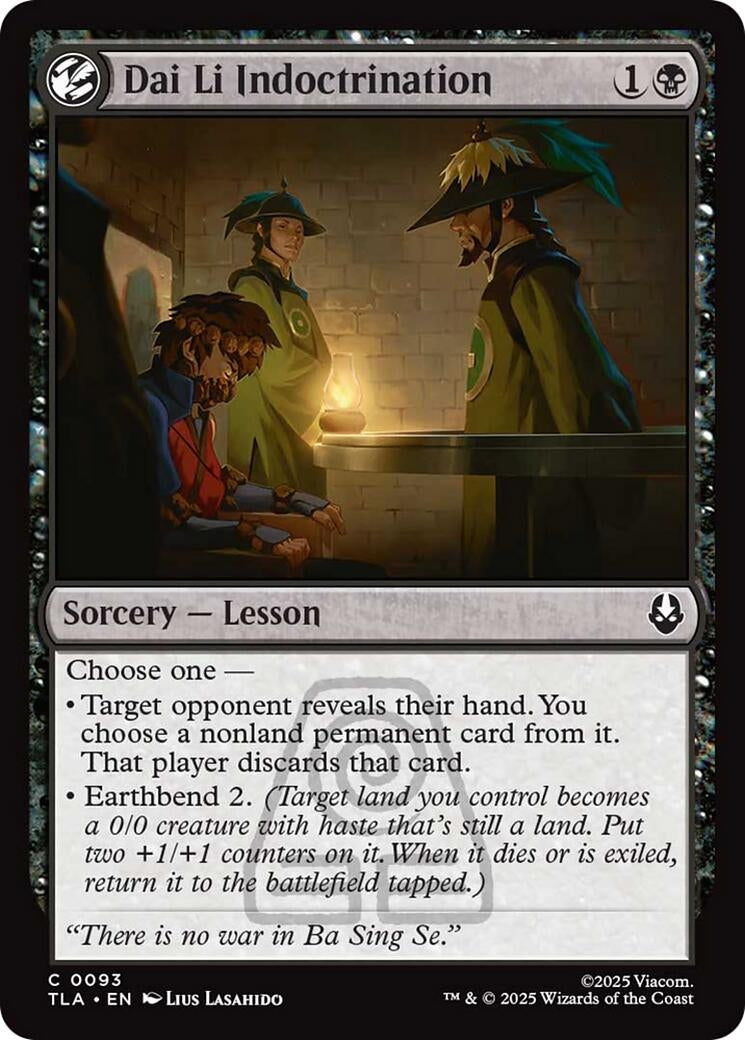 Image for Dai Li Indoctrination (93) [Avatar: The Last Airbender] - Magic: The Gathering