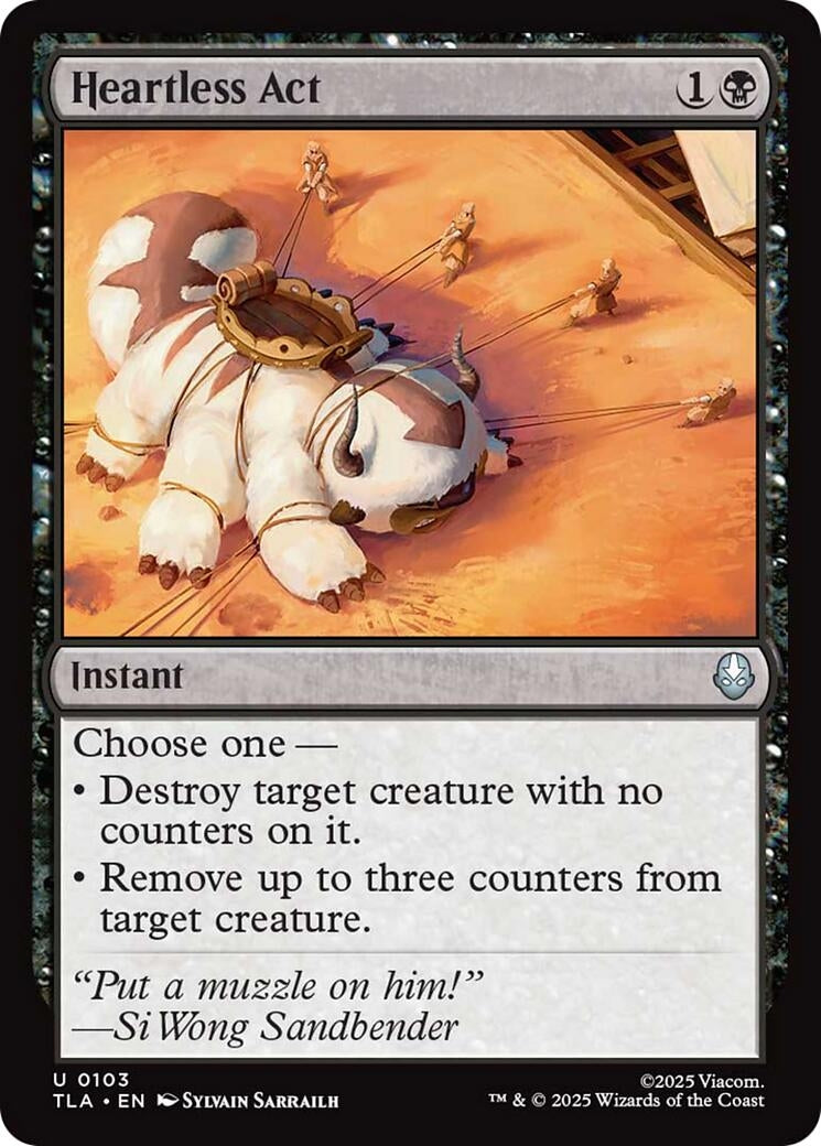 Image for Heartless Act (103) [Avatar: The Last Airbender] - Magic: The Gathering