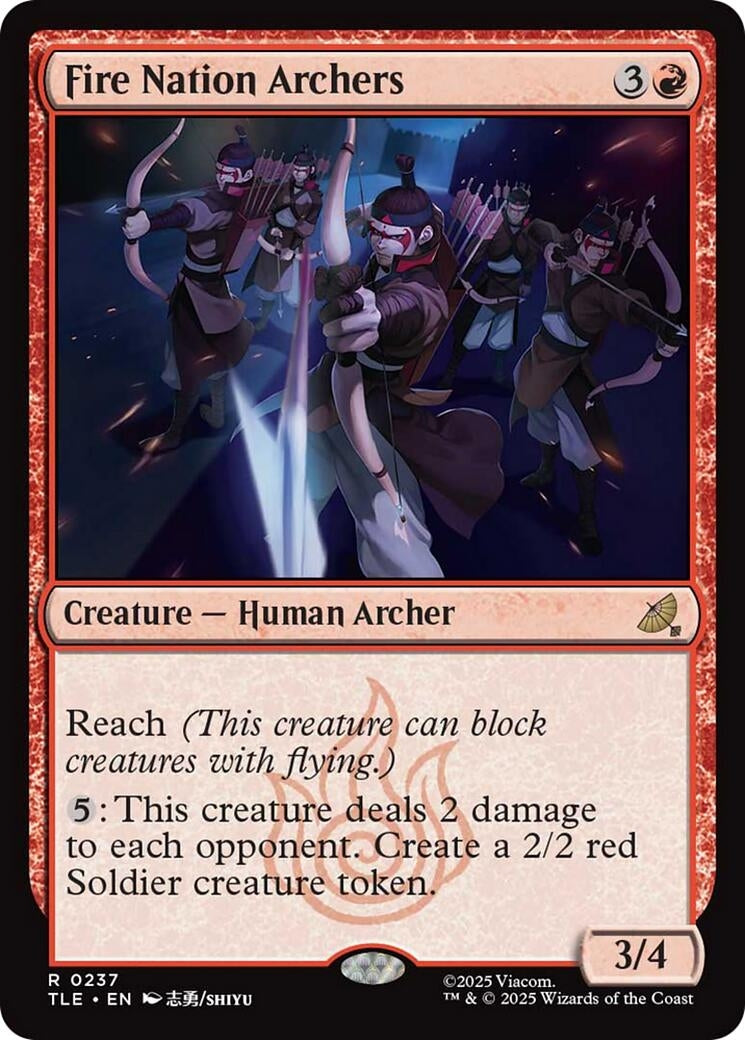 Image for Fire Nation Archers (237) [Avatar: The Last Airbender: Eternal-Legal] - Magic: The Gathering