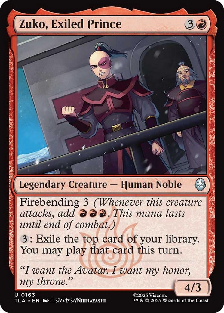 Image for Zuko, Exiled Prince (163) [Avatar: The Last Airbender] - Magic: The Gathering