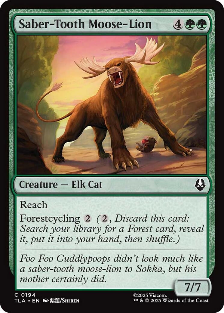 Image for Saber-Tooth Moose-Lion (194) [Avatar: The Last Airbender] - Magic: The Gathering