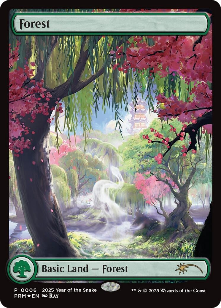 Image for Forest (Year of the Snake 2025) (6) [Standard Showdown Promos] - Magic: The Gathering