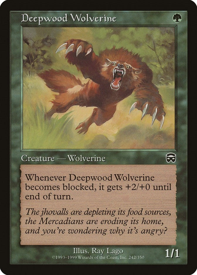 Image for Deepwood Wolverine (242) [Mercadian Masques] - Magic: The Gathering