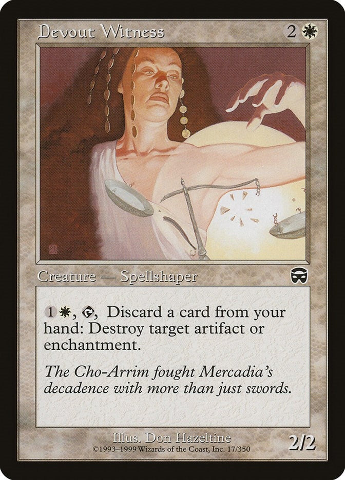 Image for Devout Witness (17) [Mercadian Masques] - Magic: The Gathering