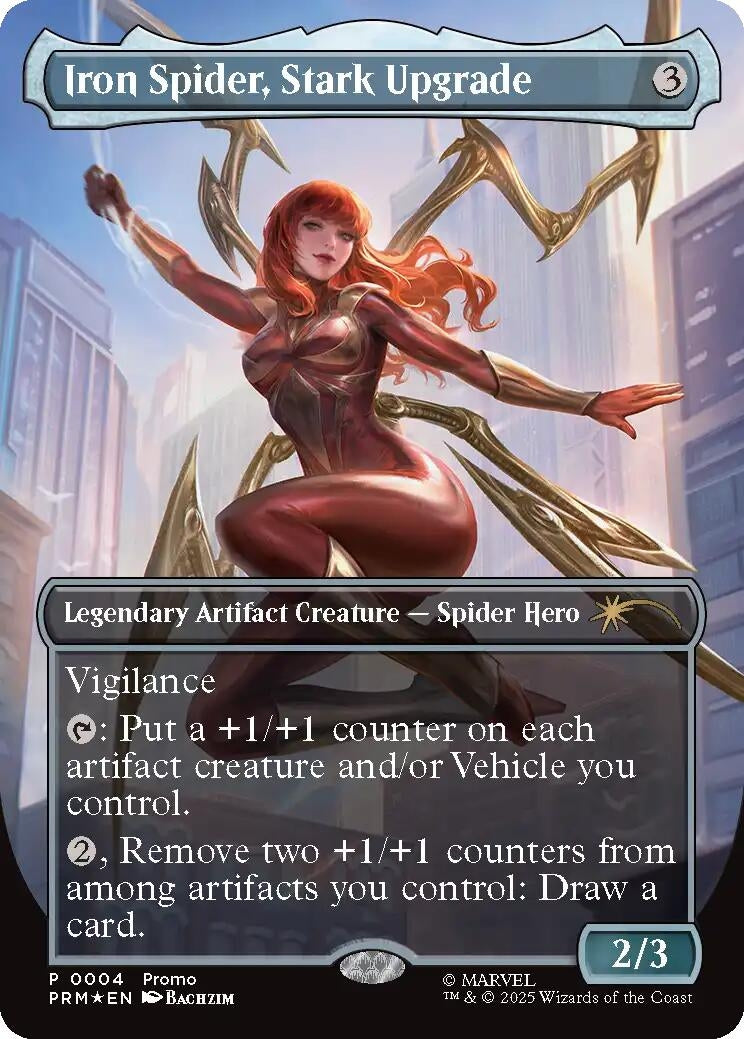 Image for Iron Spider, Stark Upgrade (Borderless) (4) [Media Promos] - Magic: The Gathering