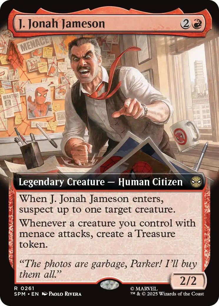Image for J. Jonah Jameson (Extended Art) (261) [Marvel's Spider-Man] - Magic: The Gathering
