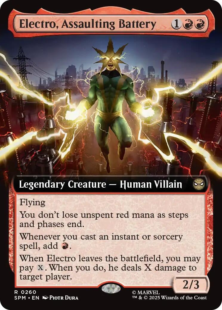 Image for Electro, Assaulting Battery (Extended Art) (260) [Marvel's Spider-Man] - Magic: The Gathering