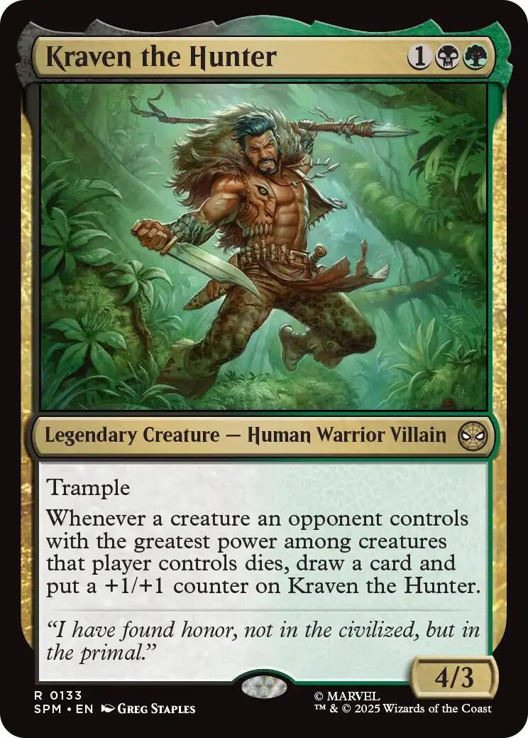 Image for Kraven the Hunter (133) [Marvel's Spider-Man] - Magic: The Gathering