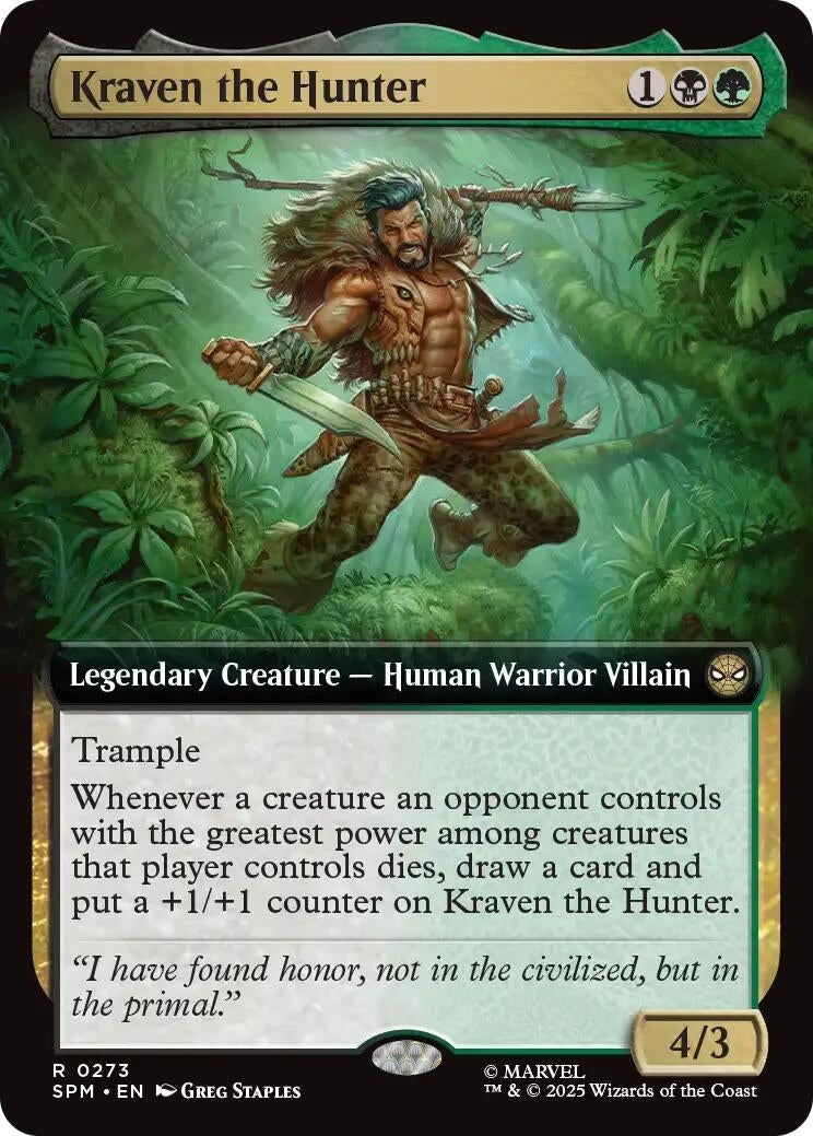 Image for Kraven the Hunter (Extended Art) (273) [Marvel's Spider-Man] - Magic: The Gathering