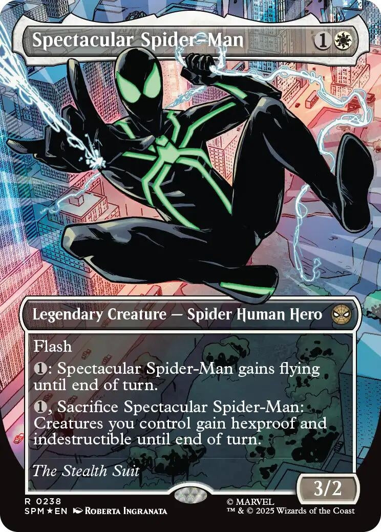 Spectacular Spider-Man (Borderless) (Textured Foil) (238) [Marvel's Spider-Man]