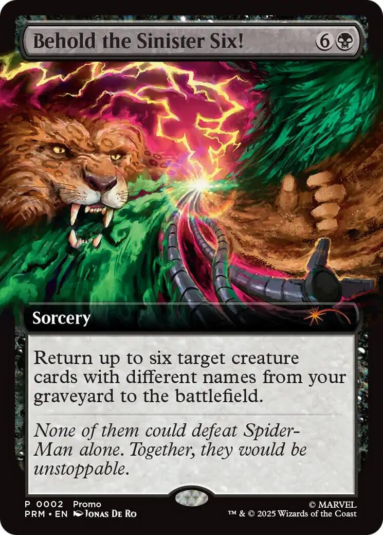 Image for Behold the Sinister Six! (2) [Unique and Miscellaneous Promos] - Magic: The Gathering