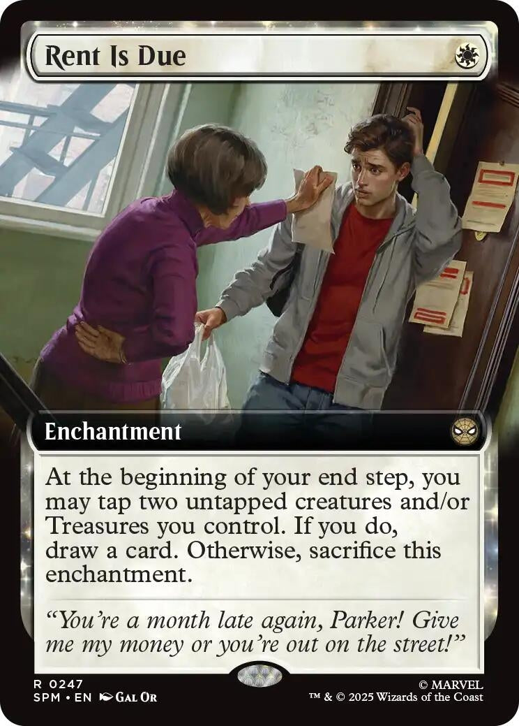 Image for Rent Is Due (Extended Art) (247) [Marvel's Spider-Man] - Magic: The Gathering