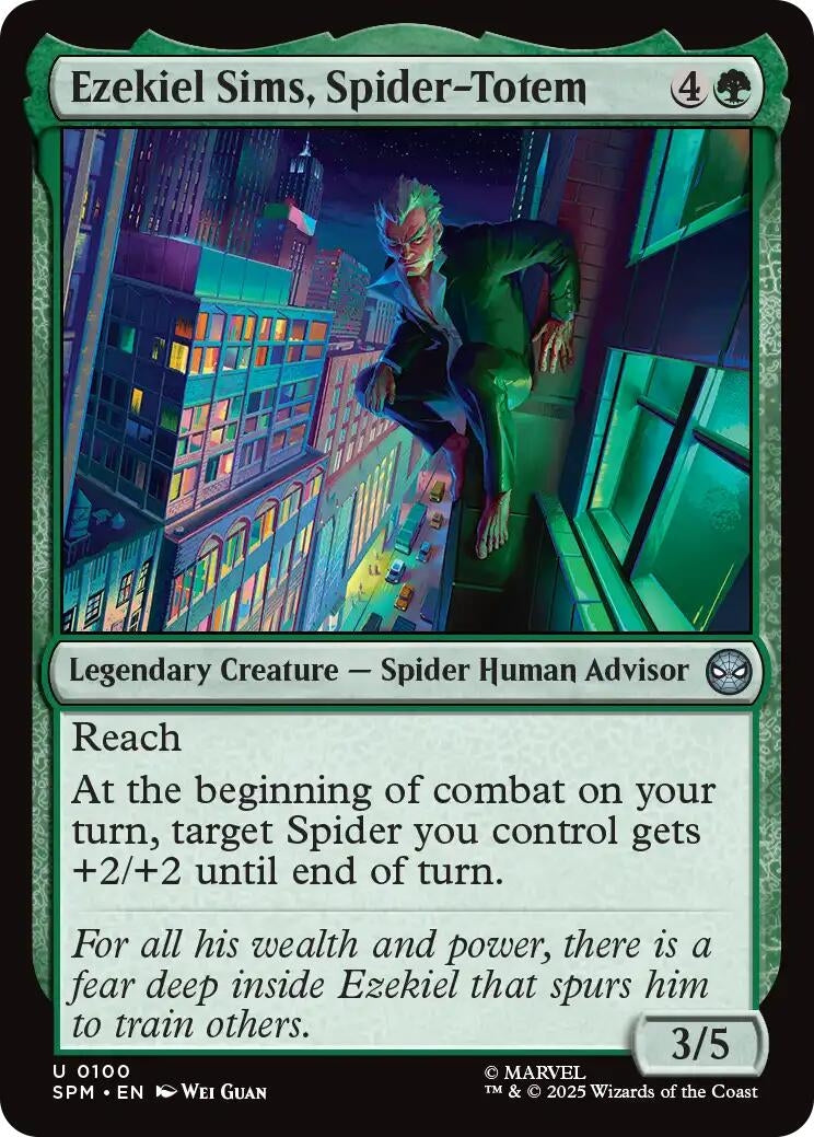 Image for Ezekiel Sims, Spider-Totem (100) [Marvel's Spider-Man] - Magic: The Gathering