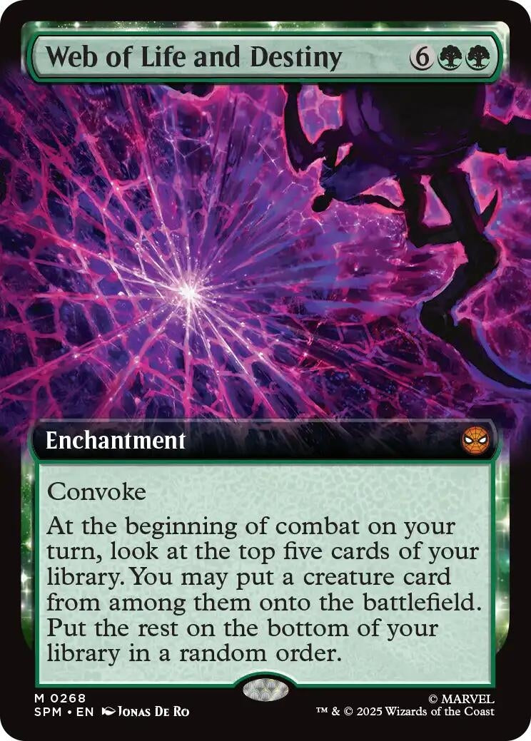 Image for Web of Life and Destiny (Extended Art) (268) [Marvel's Spider-Man] - Magic: The Gathering